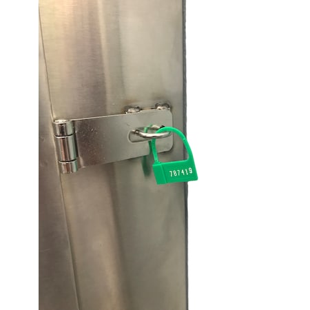 Omnimed Tamper Evident Safety Lockout Seals (Numbered), Green, PK100 484107_G